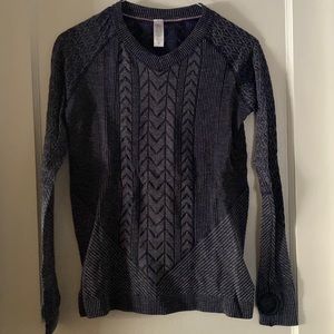 Ivivva by Lululemon Navy Blue Sweater Swiftly FlyTech Long Sleeve Pullover